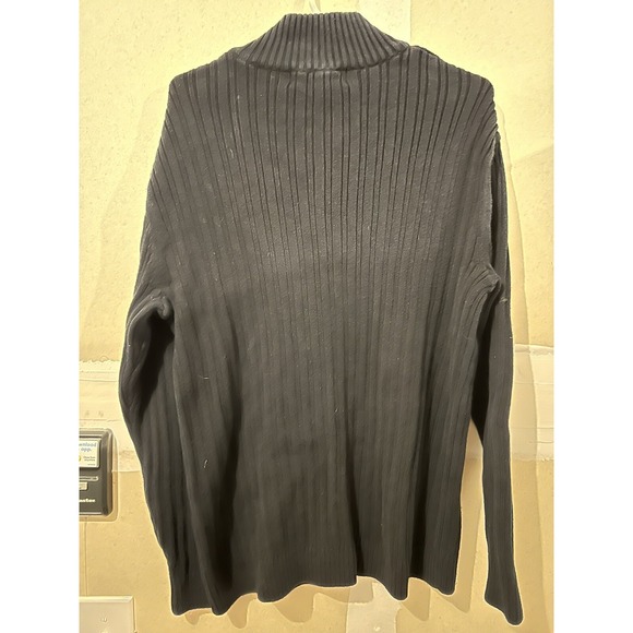 Mens 1775 knit pullover sweater Size Large Black - Picture 3 of 3